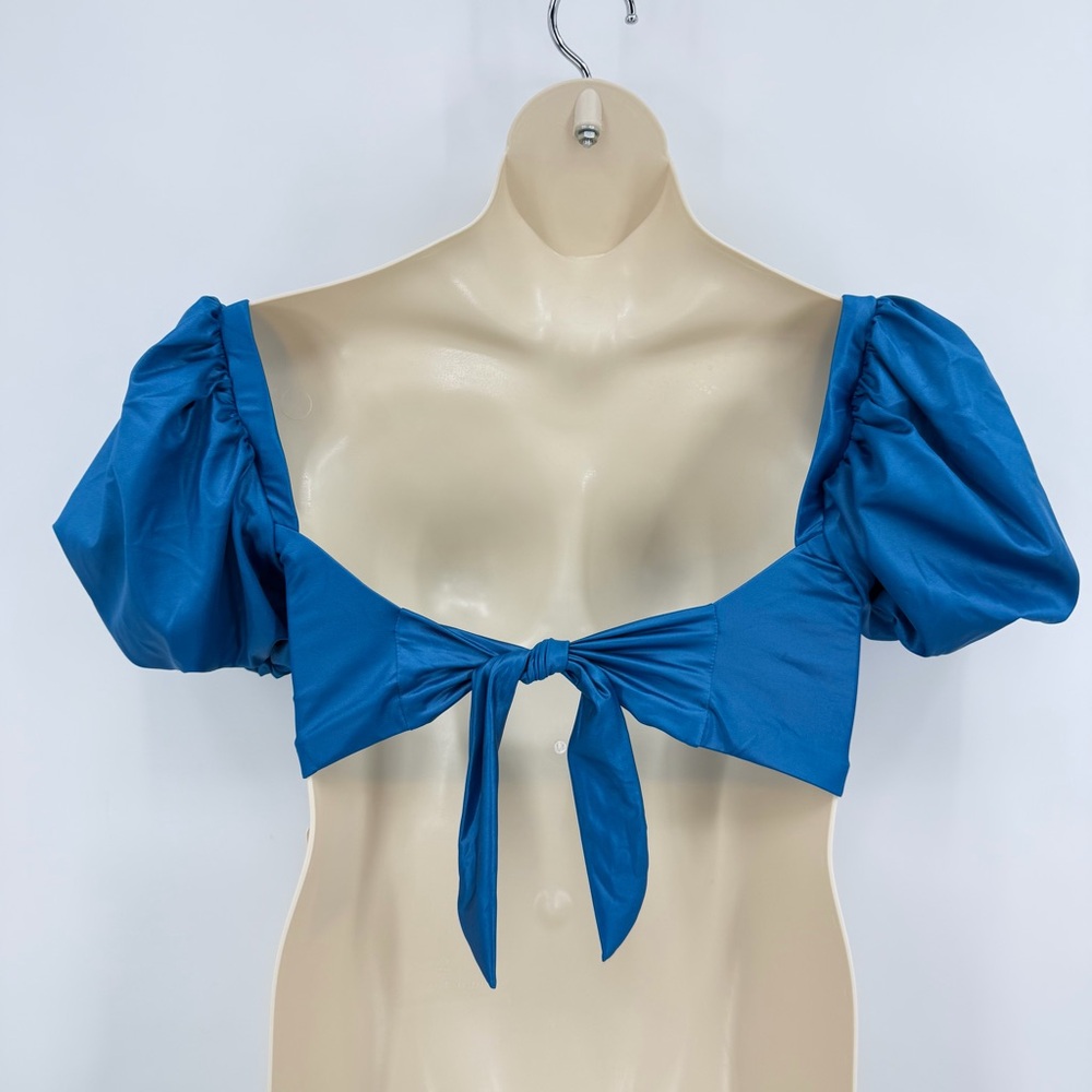 Agua Bendita Calista Nettuno Bikini Top in Blue Size 2XL - Picture 4 of 16